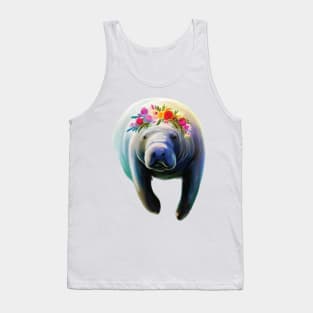 Mantatee Flower Crown Tank Top